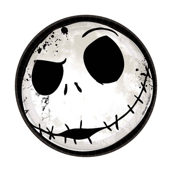 Nightmare Before Christmas 7in Round Luncheon Paper Plates Ct 8