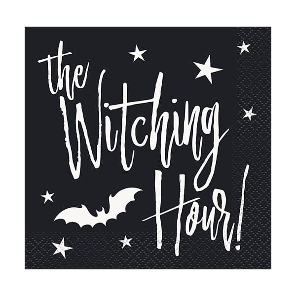 Black Bats Witching Hour Beverage Napkins 16ct.