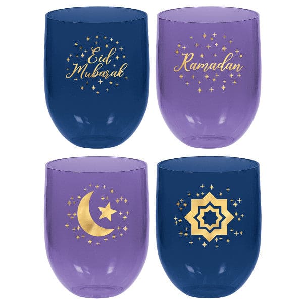 Eid Stemless Drinking Glasses 4 Ct.