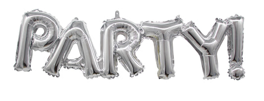 Party Balloon Phrase Silver