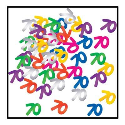 Multi-color "70" Foil Confetti Mix