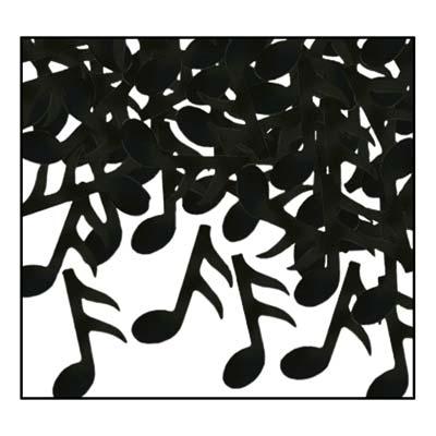 Musical Notes Black Foil Confetti Mix