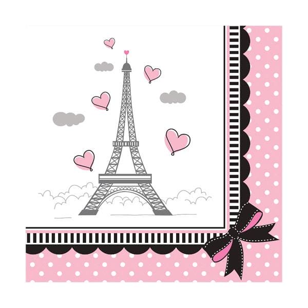 Party in Paris Beverage Napkins