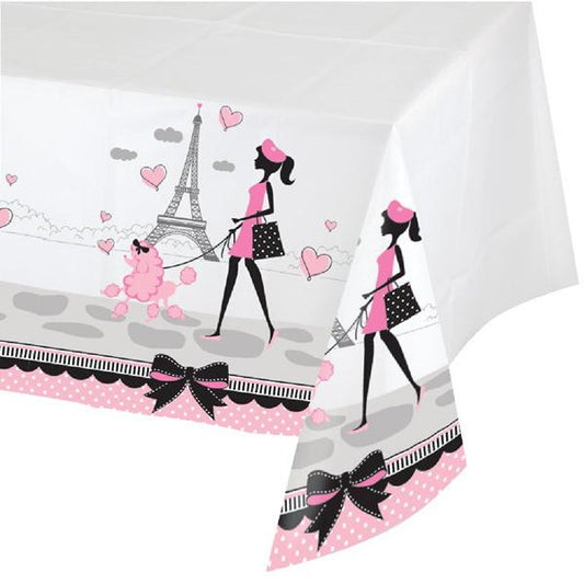 Party in Paris Plastic Table Cover