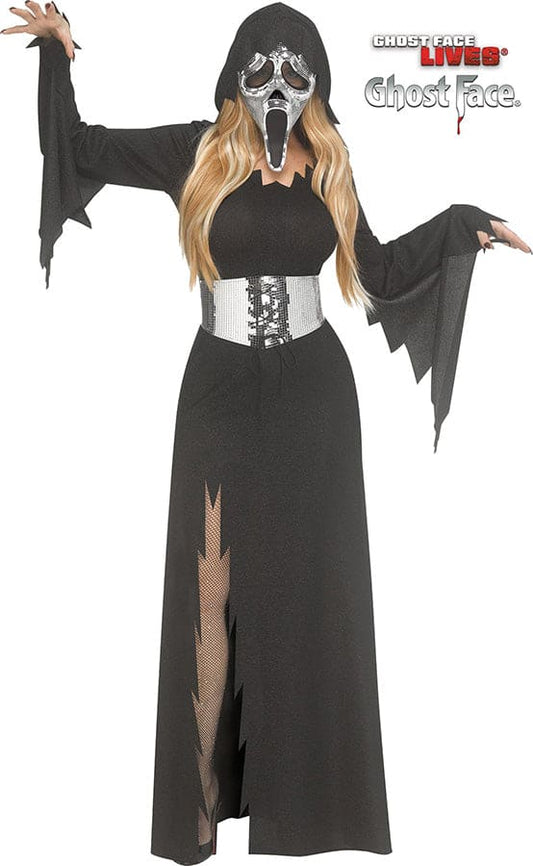 Ghost Face Mirror Bling Adult Costume