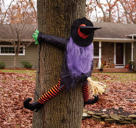 Wrong Way Witch Tree Hugger 36in