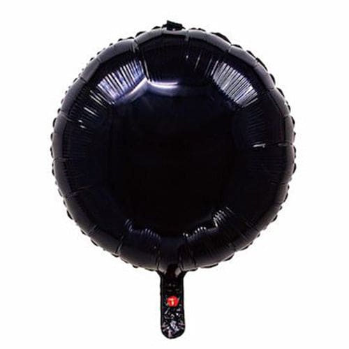 Black Round Shape 18in Mylar Balloon
