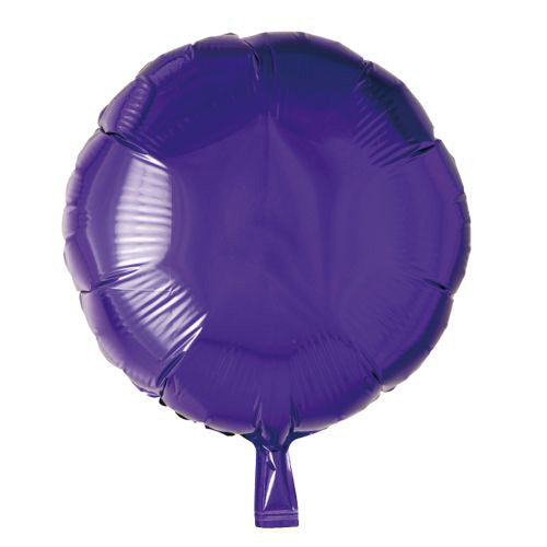 Purple Round Shape 18in Mylar Balloon