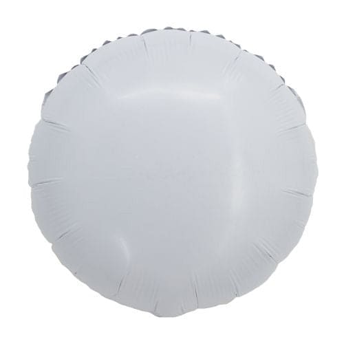 White Round Shape 18in Mylar Balloon