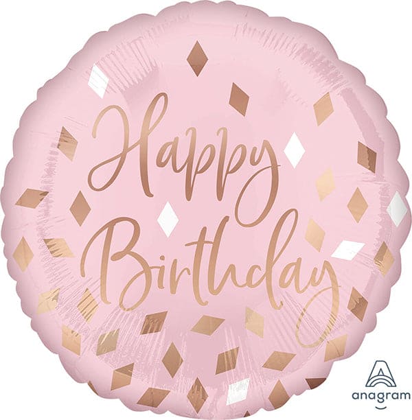 Blush Birthday 18in Mylar Balloon