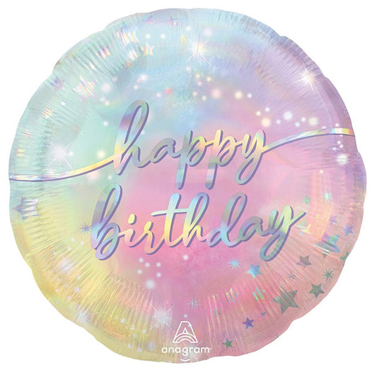 Luminous Birthday 17in Metallic Balloon