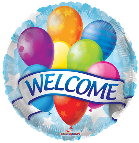 Welcome Banner & Balloons 18in Metallic Balloon