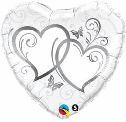 Entwined Hearts Metallic Balloon 18in