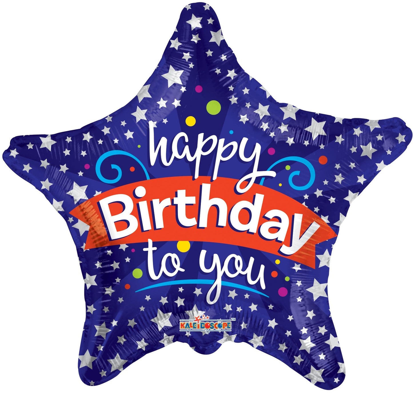 Star Shaped Happy Birthday To You 18in Metallic Balloon