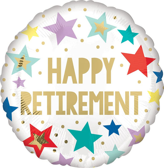 Happy Retirement 18in Metallic Balloon