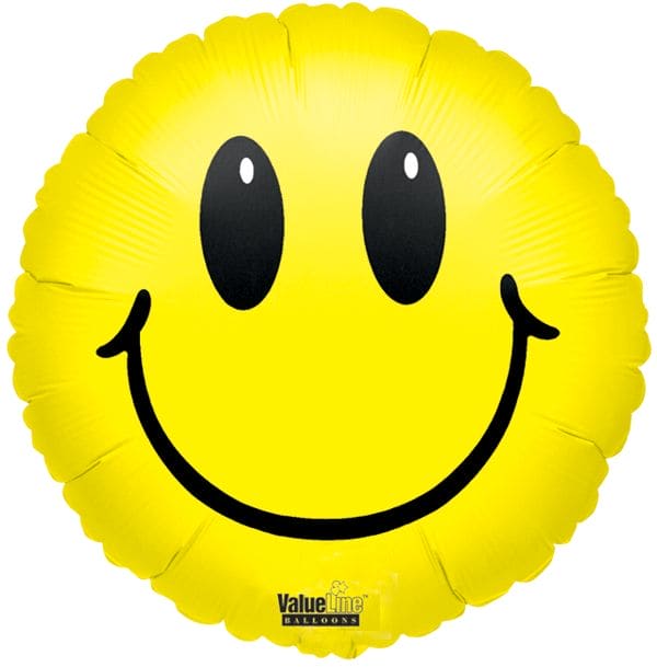 Smiley Face 18in Metallic Balloon