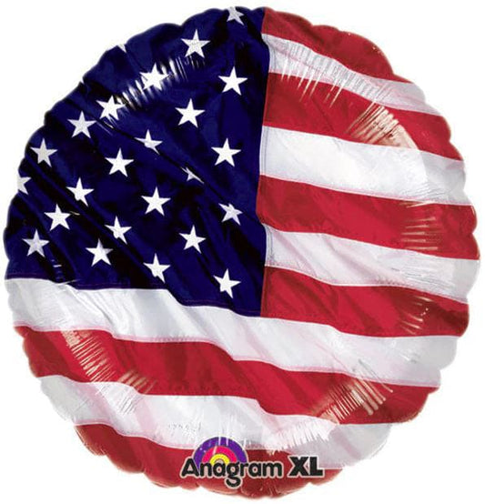 Stars & Stripes USA Flag 18in Metallic Balloon