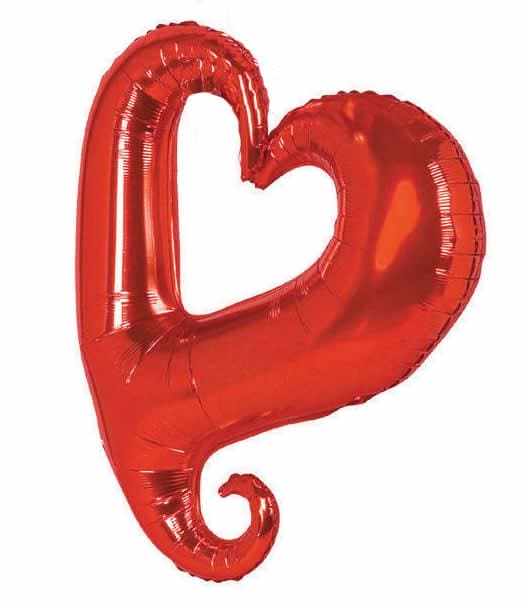 Chain of Hearts 36in Metallic Balloon