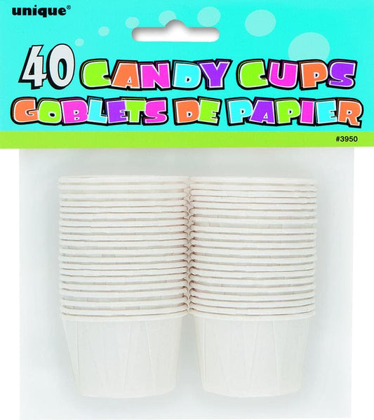 White Candy Cups 40 Ct