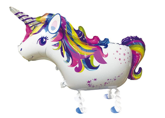 Walking Unicorn 34in Metallic Balloon