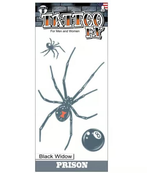 Prison – Black Widow – Temporary Tattoo FX