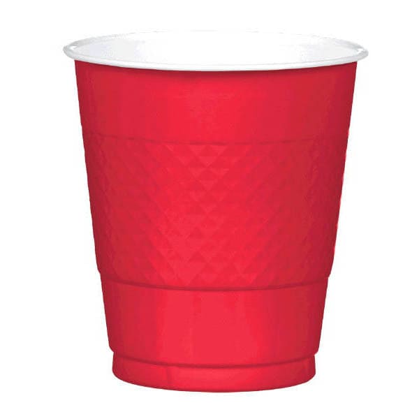 Apple Red 12oz Plastic Cups 20 Ct
