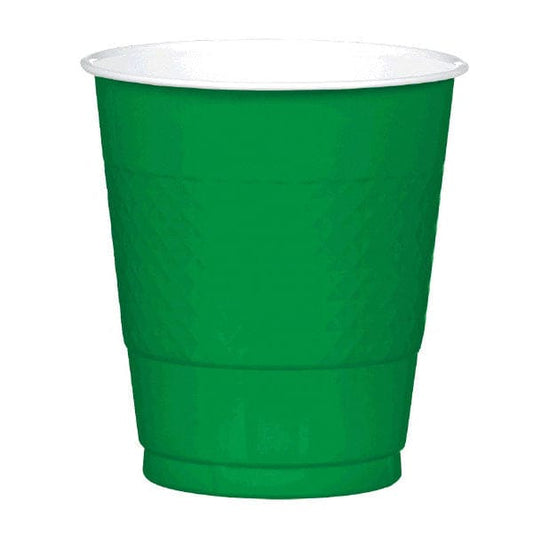 Festive Green 12oz Plastic Cups 20 Ct