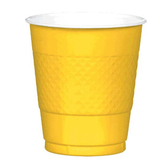 Yellow Sunshine 12oz Plastic Cups 20 Ct