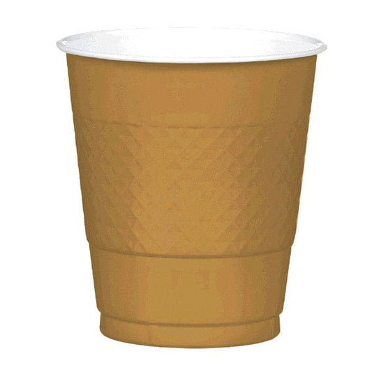 Gold Sparkle 12oz Plastic Cups 20 Ct
