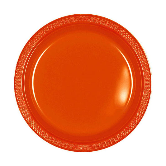 Orange Peel 7in Round Luncheon Plastic Plates