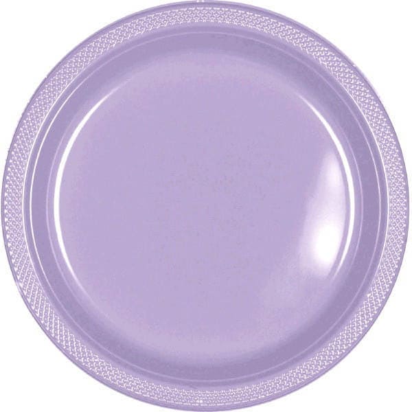 Lavender 10.25in Round Banquet Plastic Plates 20 Ct