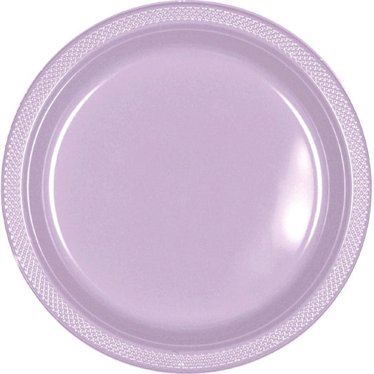 Lavender 9in Round Dinner Plastic  20 Ct