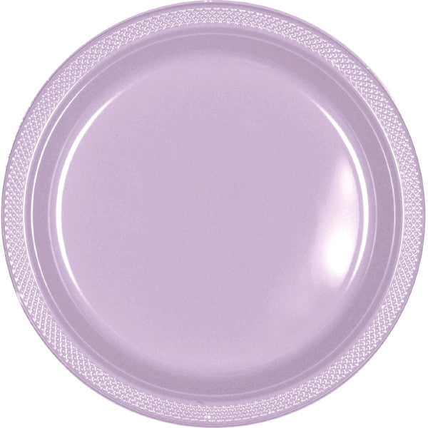 Lavender 9in Round Dinner Plastic  20 Ct