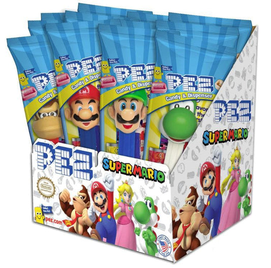 Candy Pez Nintendo, Super Mario, Luigi, Donkey Kong, Princess Peach or Yoshi 1ct
