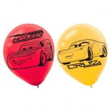 Disney Cars 3 12in Latex Balloon 6 Ct