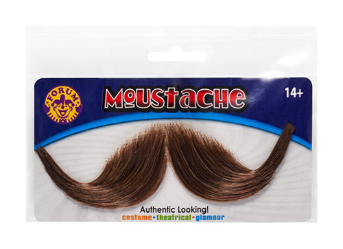 Professional Handlebar Moustache- Light Brown