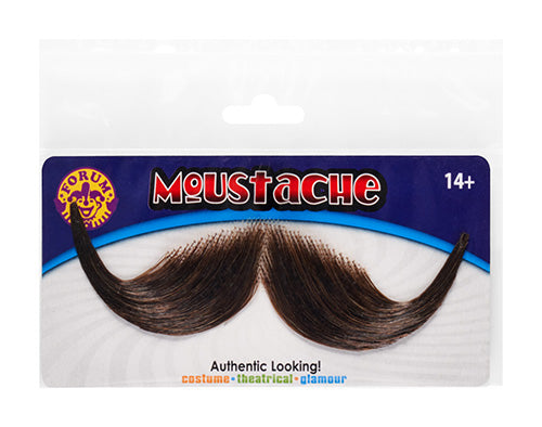 Professional Handlebar Moustache Medium Brown
