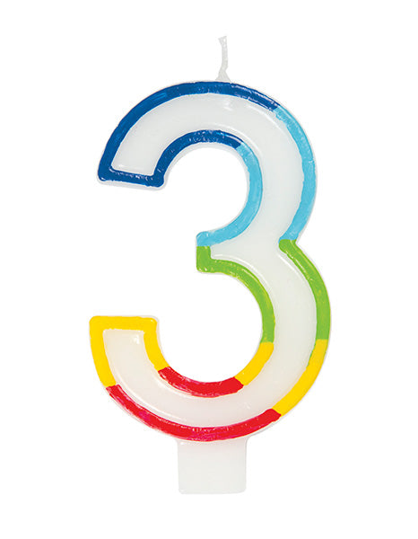 Rainbow Border #3 Candle