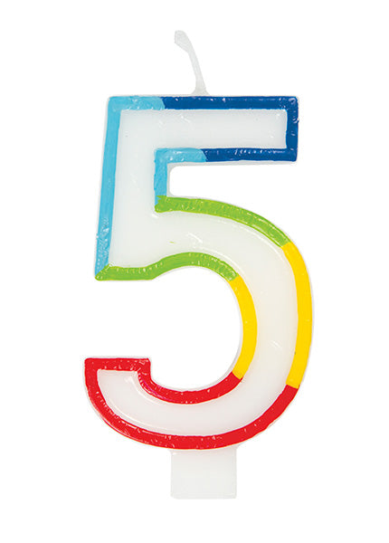 Rainbow Border #5 Candle
