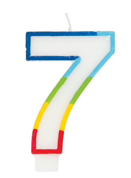 Rainbow Border #7 Candle