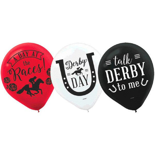 Derby Day 12in Latex Balloons