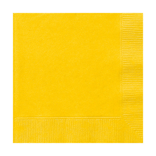 Yellow Beverage Napkins 100ct