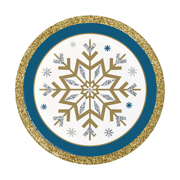 Whimsical Winter 7in Round Luncheon Paper Plates 8ct