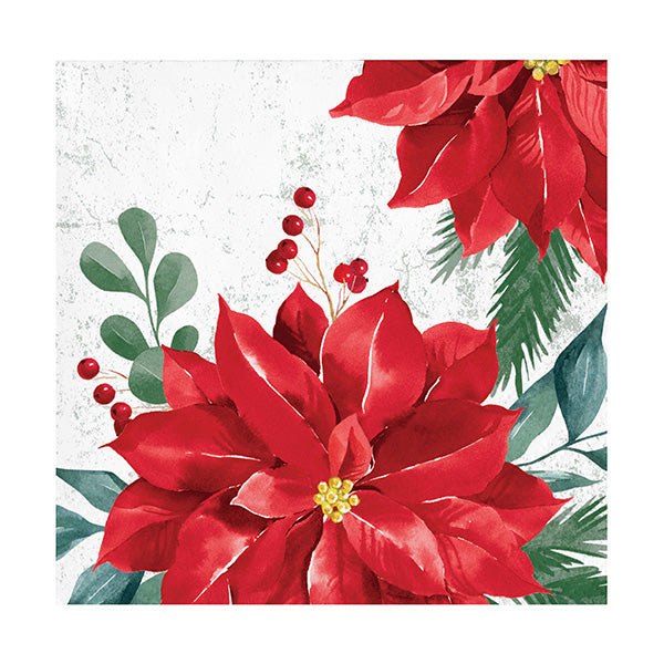 Festive Floral Beverage Napkins 16ct