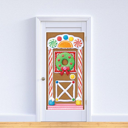 Gingerbread House Door Cover 1ct