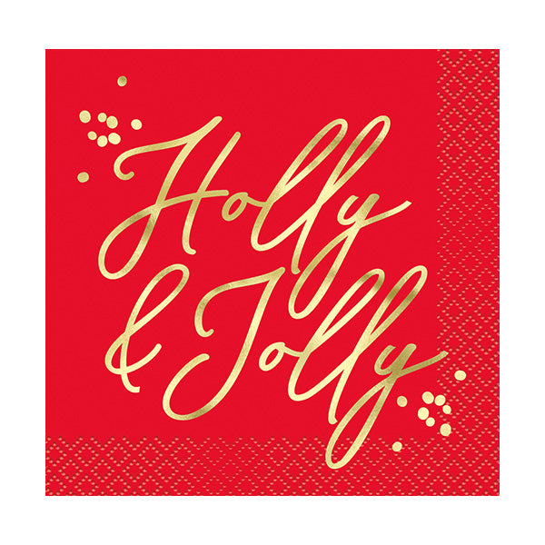Blooming Holly Beverage Napkins 16ct