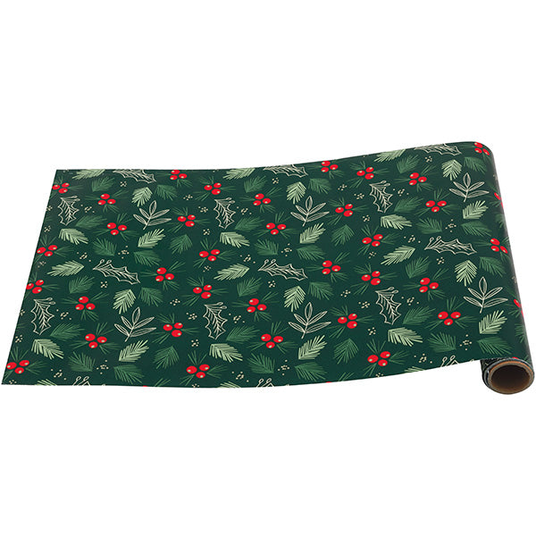 Blooming Holly Paper Table Runner