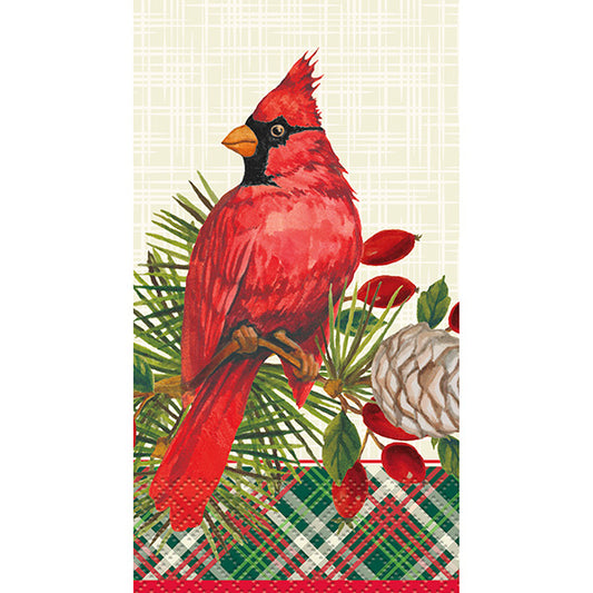Red Cardinal Christmas Paper Guest Towels 16ct