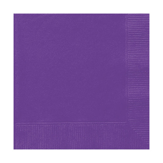 Neon Purple 2-ply Beverage Napkins 40ct
