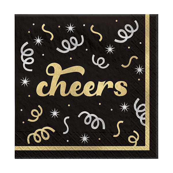 New Year Starlight Beverage Napkins 16ct